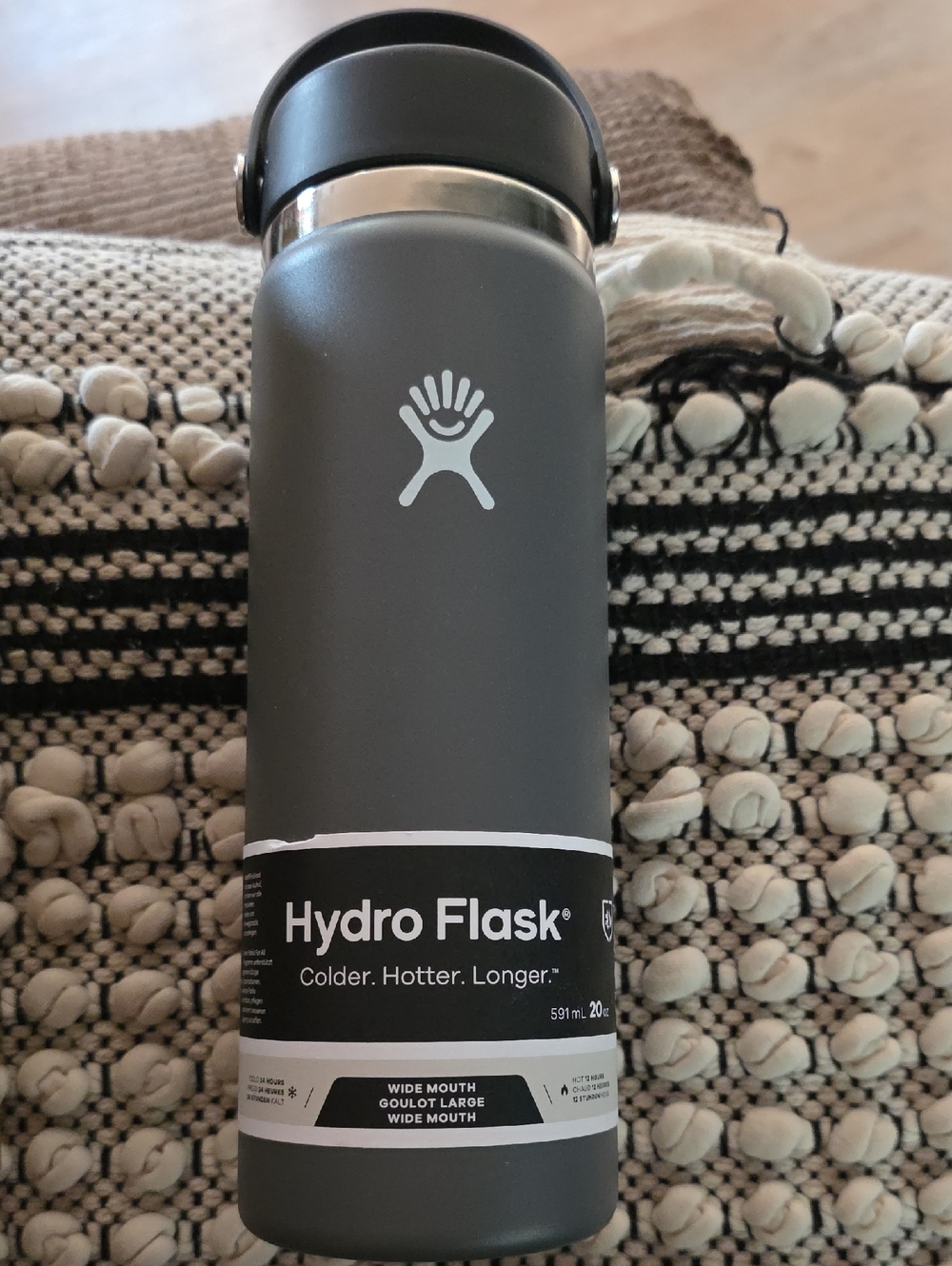 Hydro Flask Gray Stainless Water Bottle with Handle